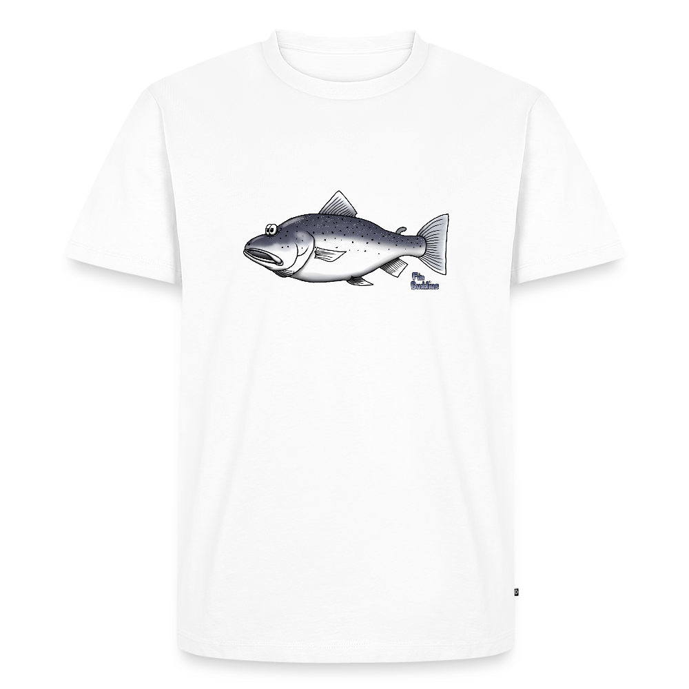 Meerforelle - Männer Premium Bio-T-Shirt - Weiß