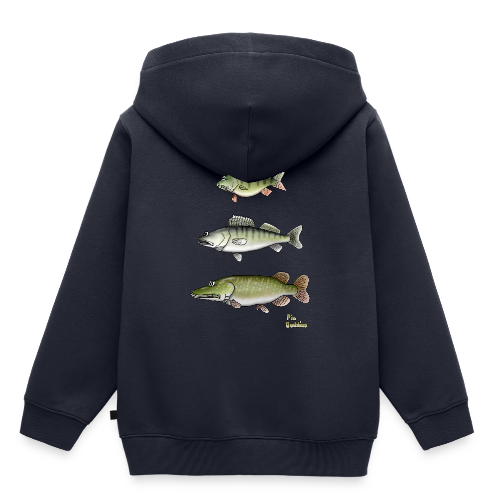 Hecht Zander Barsch Triple - Kinder und Jugendliche Premium Hoodie - Navy