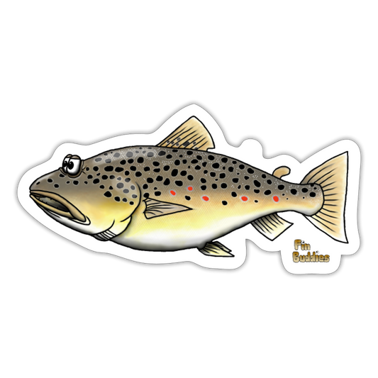 Bachforelle - Sticker - white mat