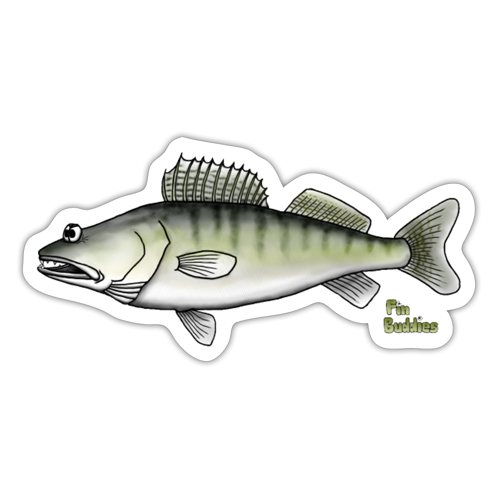 Zander - Sticker - Mattweiß
