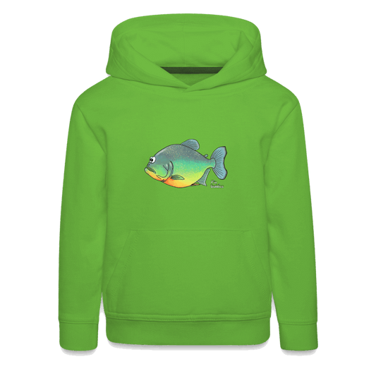 Piranha - Kinder und Jugendliche Premium Hoodie - Hellgrün