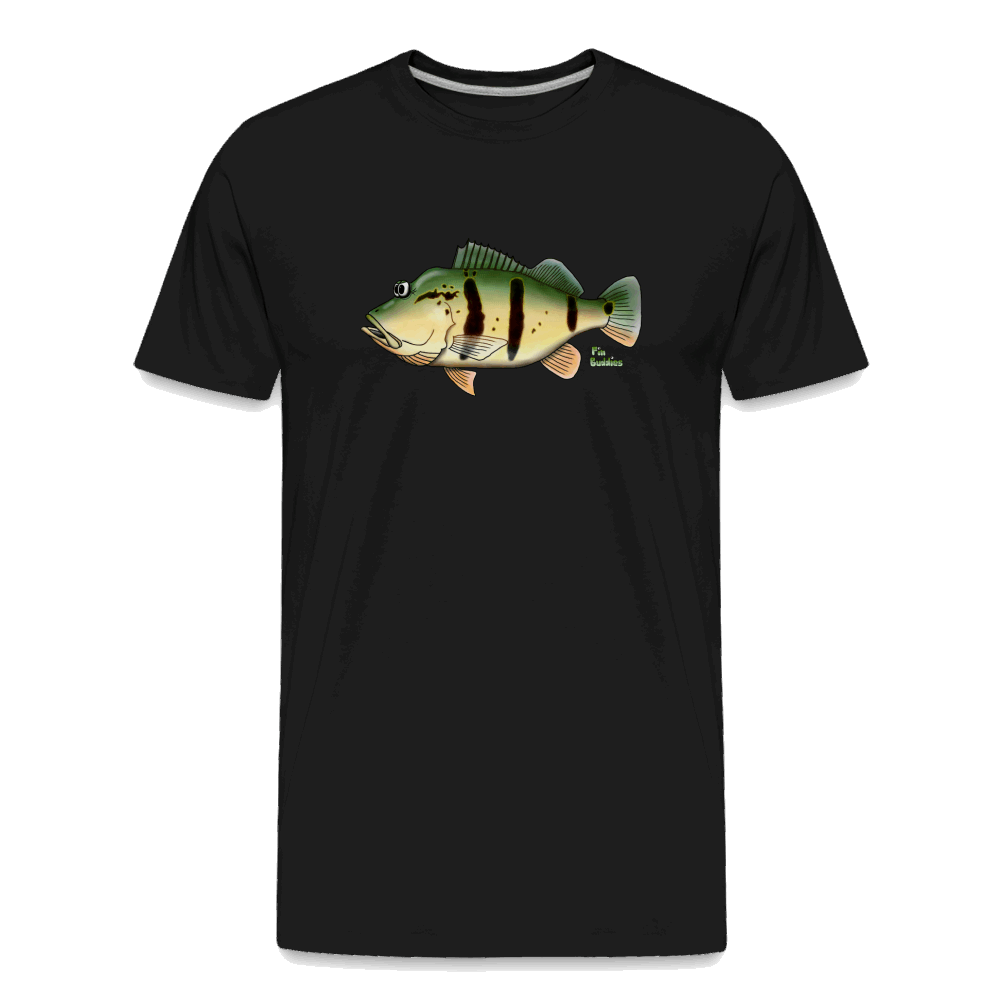 Peacock - Männer Premium Bio T-Shirt - Schwarz