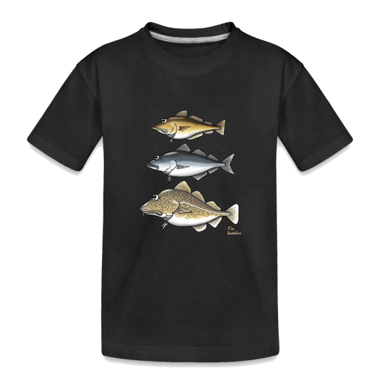 Norwegen-Triple  - Teenager Premium Bio T-Shirt - Schwarz