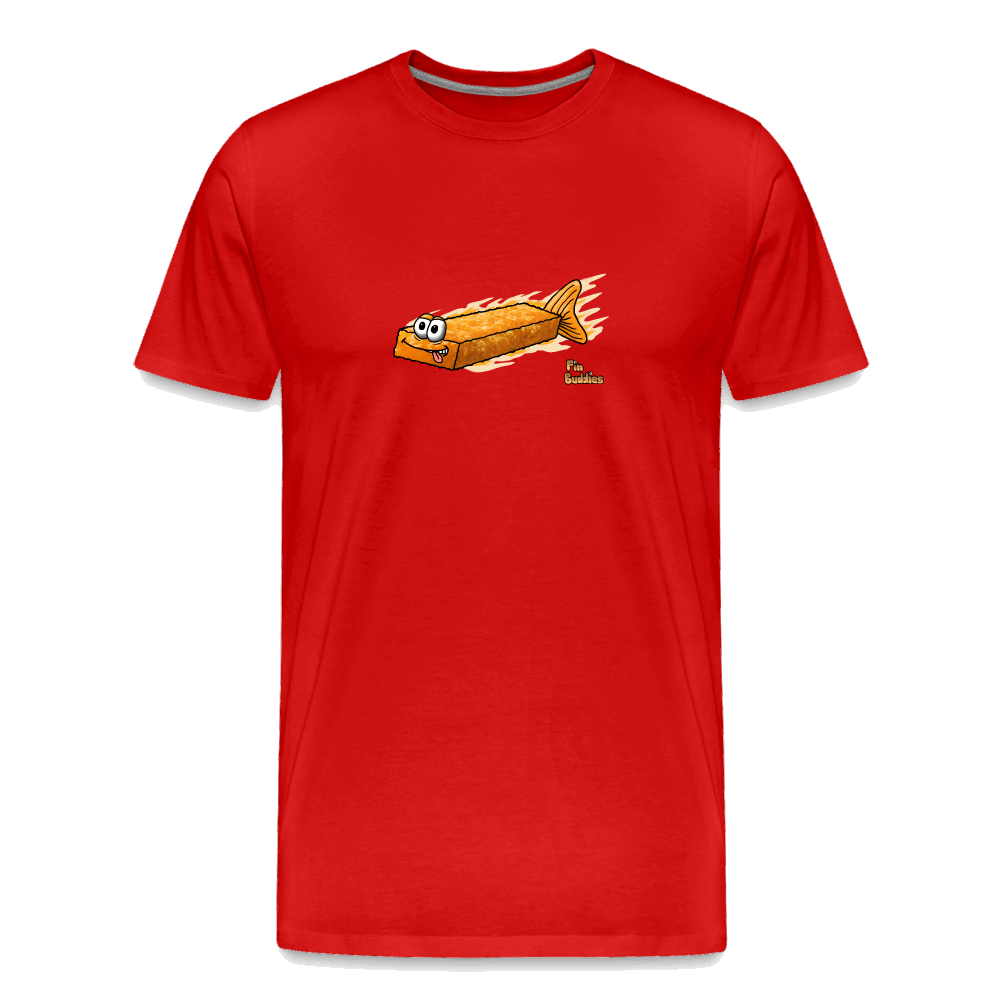 Fischstäbchen - Männer Premium Bio T-Shirt - Rot