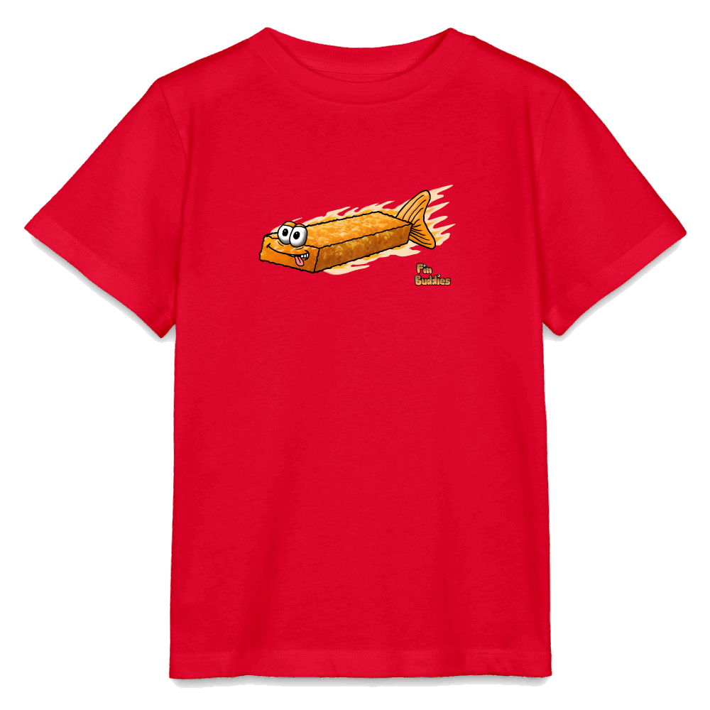 Fischstäbchen - Kinder Bio-T-Shirt - Rot