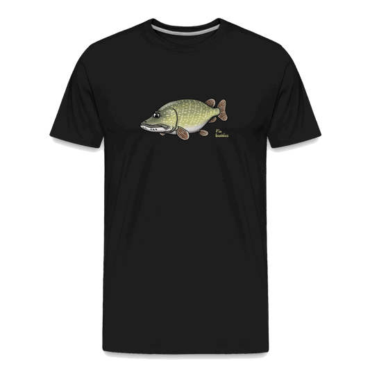 Hechtmutti - Männer Premium Bio T-Shirt - Schwarz