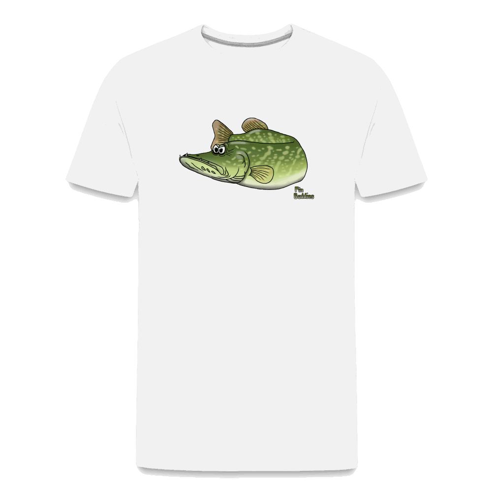 Grimmer Hecht - Männer Premium Bio T-Shirt - Weiß