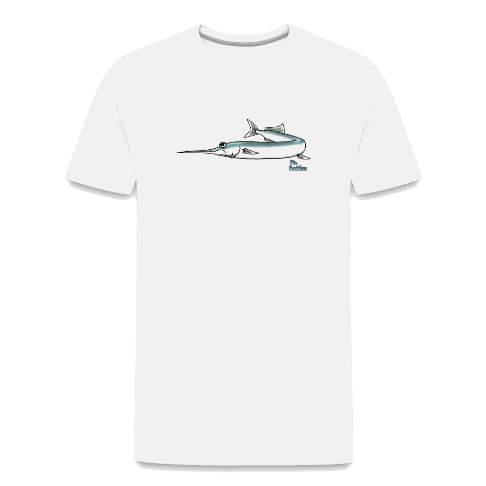 Hornhecht - Männer Premium Bio T-Shirt - Weiß