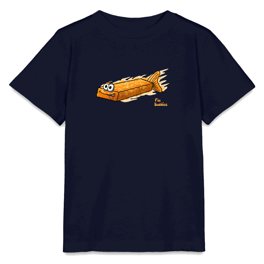 Fischstäbchen - Kinder Bio-T-Shirt - Navy