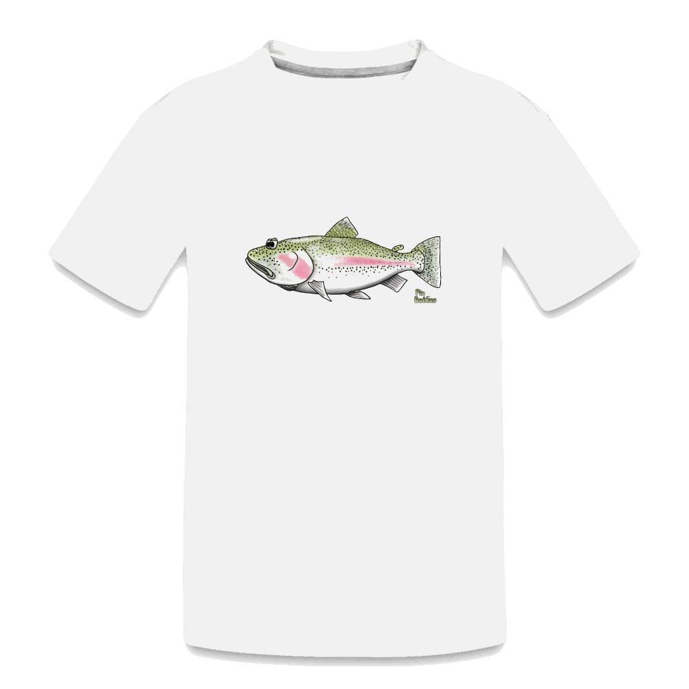 Regenbogenforelle  - Teenager Premium Bio T-Shirt - Weiß