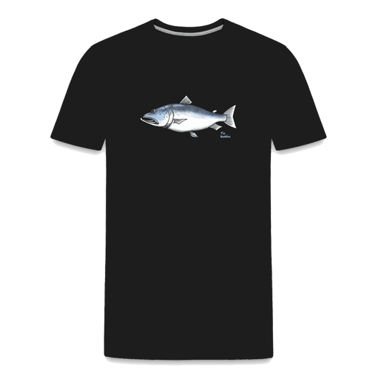 Lachs - Männer Premium Bio-T-Shirt - Schwarz