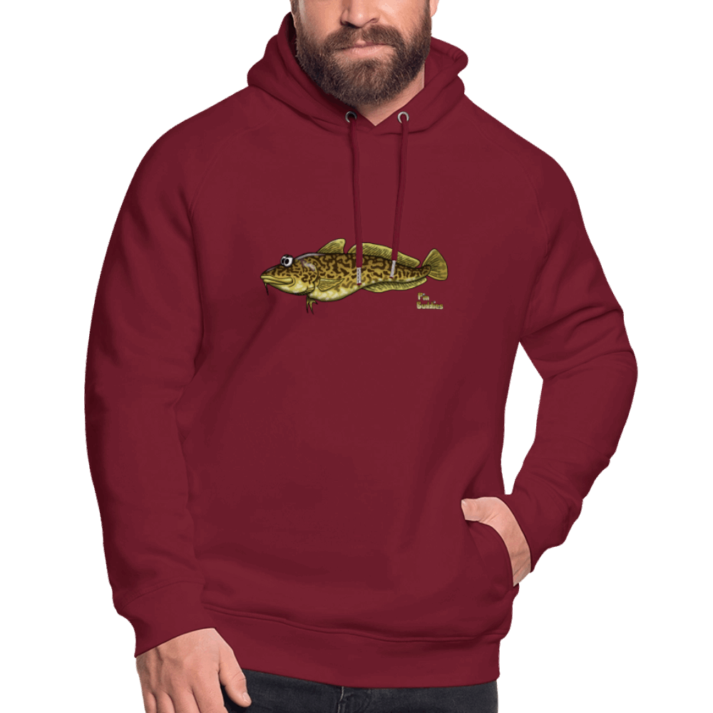 Quappe - Angler-Bio-Hoodie - Burgunderrot