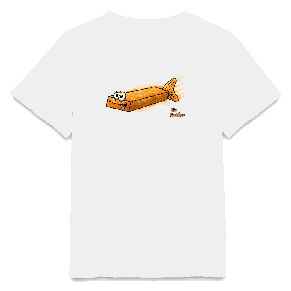 Fischstäbchen - Kinder Bio-T-Shirt - Weiß