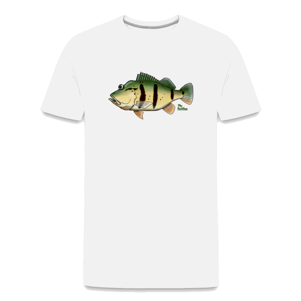 Peacock - Männer Premium Bio T-Shirt - Weiß