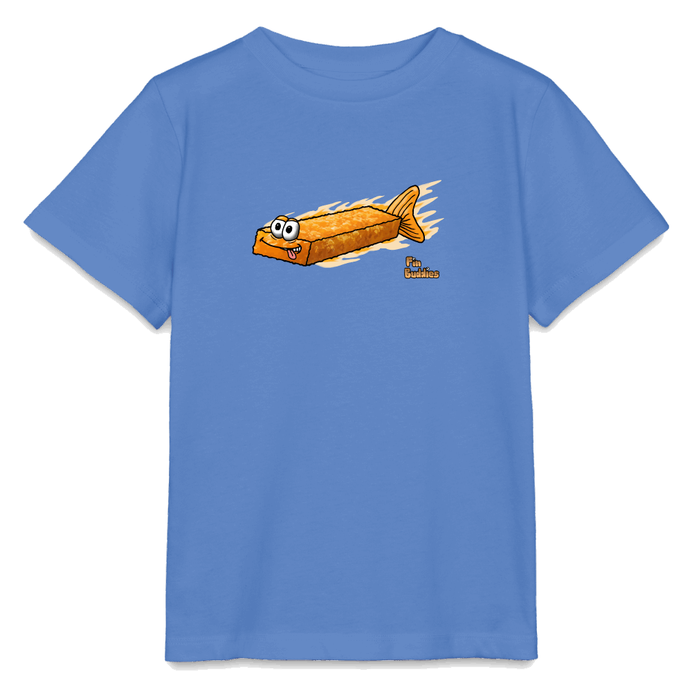 Fischstäbchen - Kinder Bio-T-Shirt - Blau