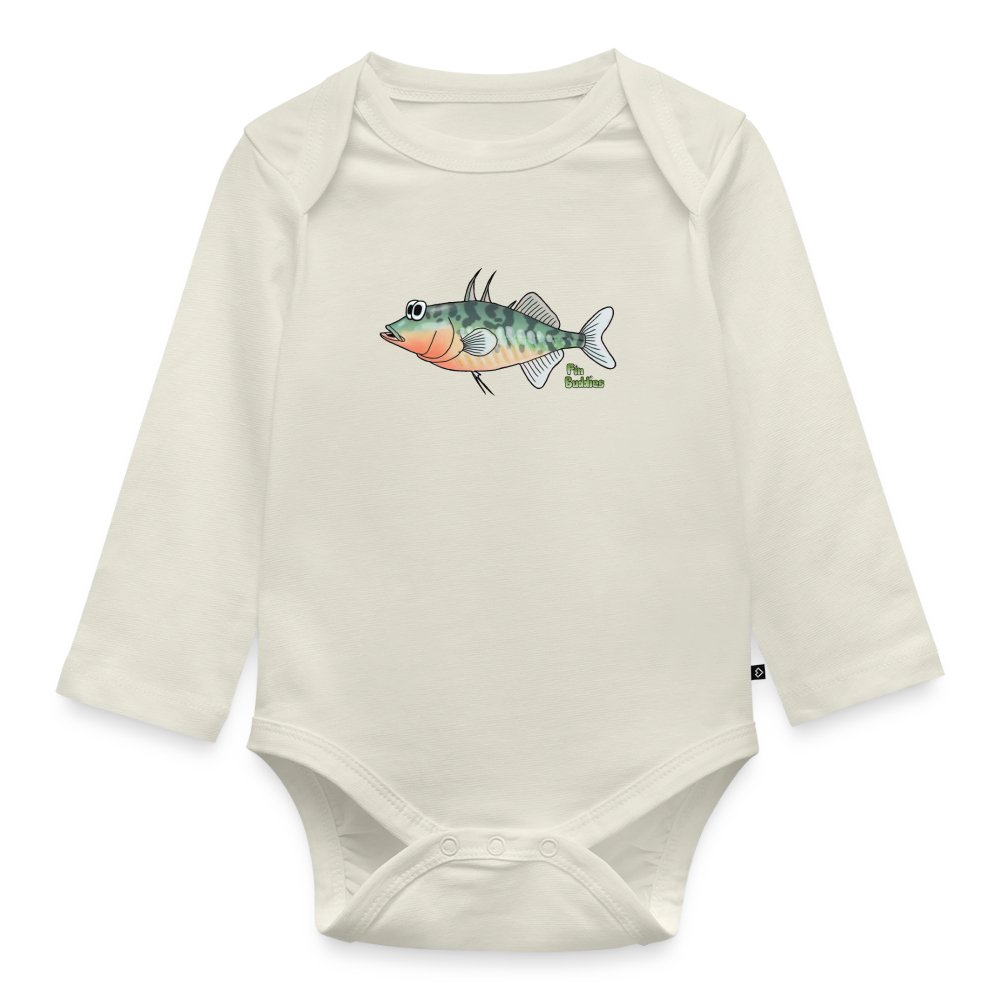 Stichling - Baby Bio-Langarm-Body - Naturweiß
