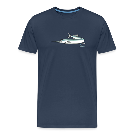 Hornhecht - Männer Premium Bio T-Shirt - Navy