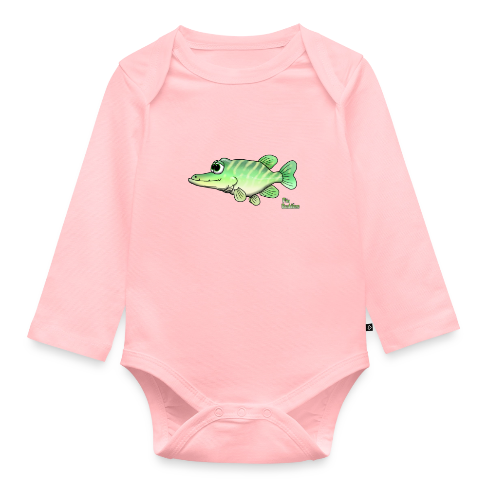 Baby Hecht -  Bio-Langarm-Body - Rosa