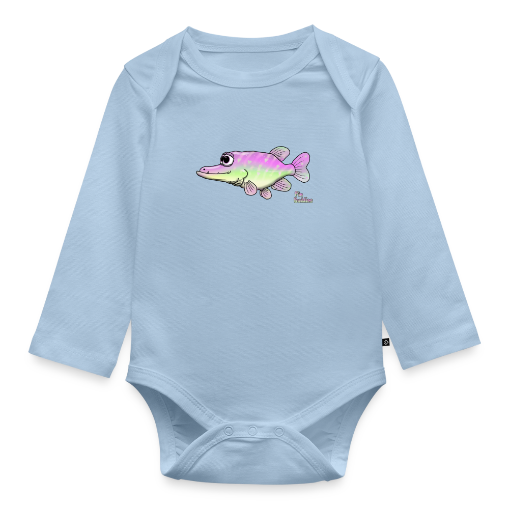Girlie Pike - Baby Bio-Langarm-Body - Hellblau
