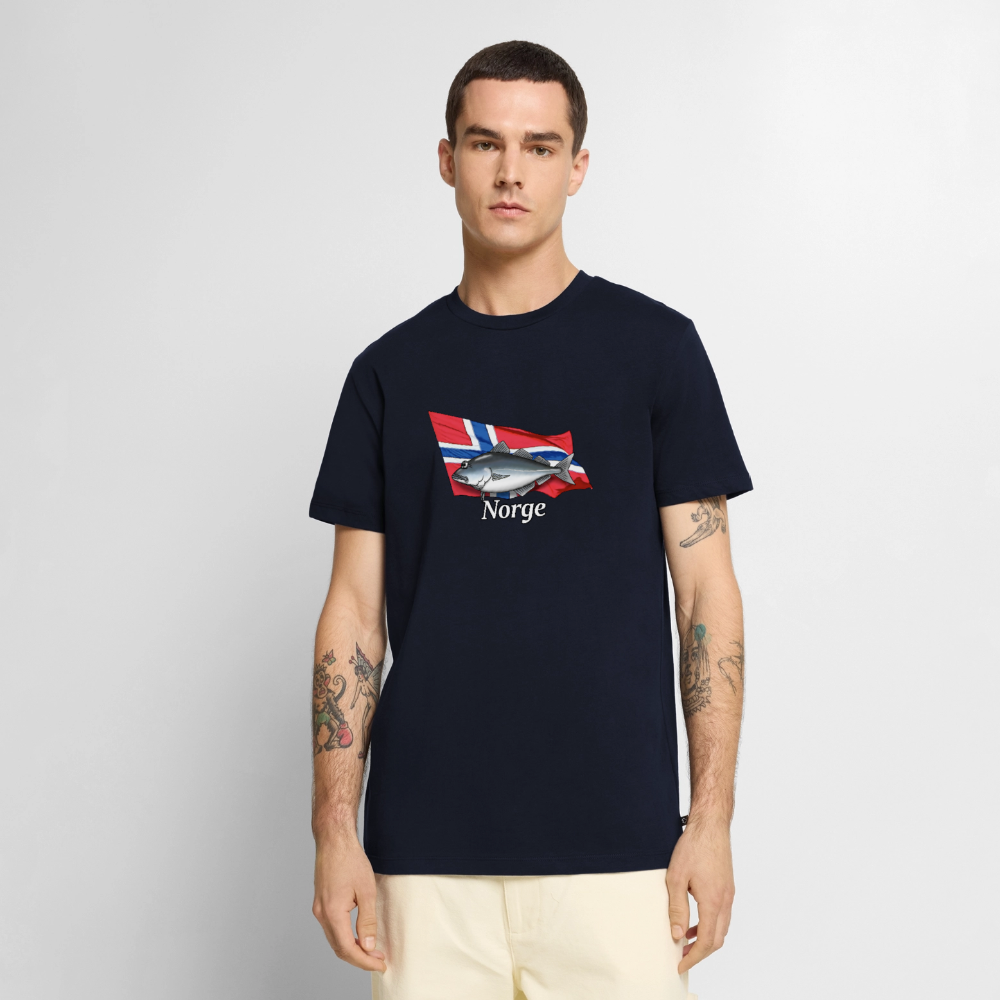 Norge Seelachs - Männer Premium Bio T-Shirt - Navy