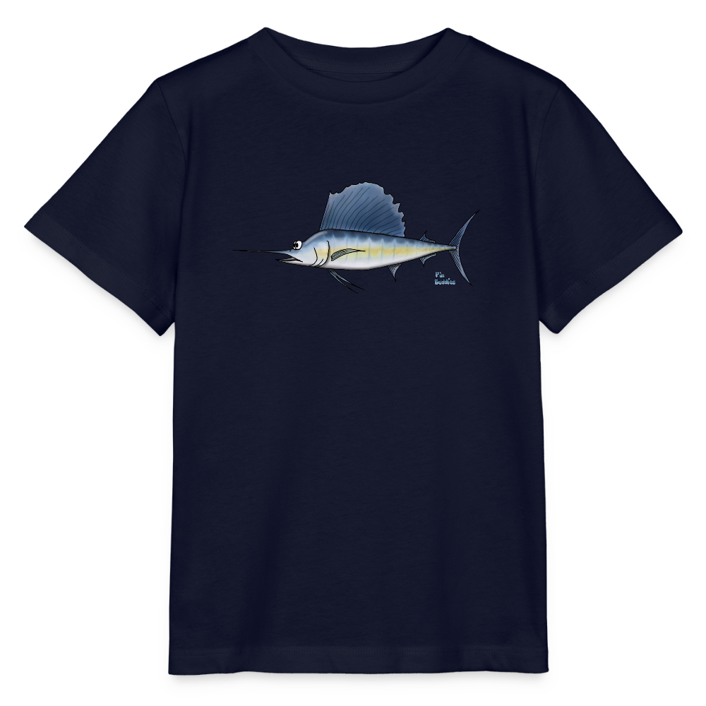 Segelfisch / Sailfisch - Kinder Bio-T-Shirt - Navy