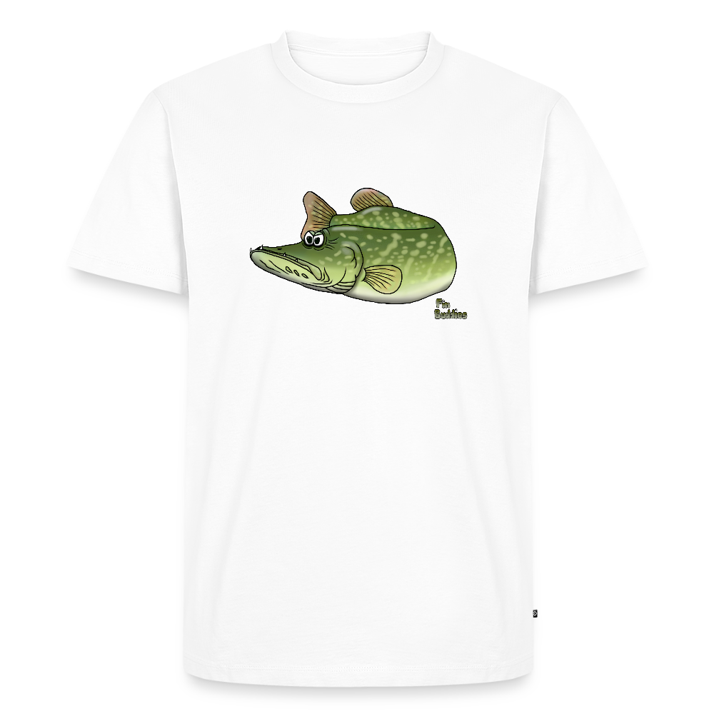 Grimmer Hecht - Männer Premium Bio T-Shirt - Weiß