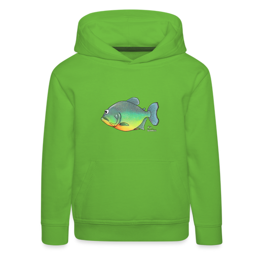 Piranha - Kinder und Jugendliche Premium Hoodie - Hellgrün