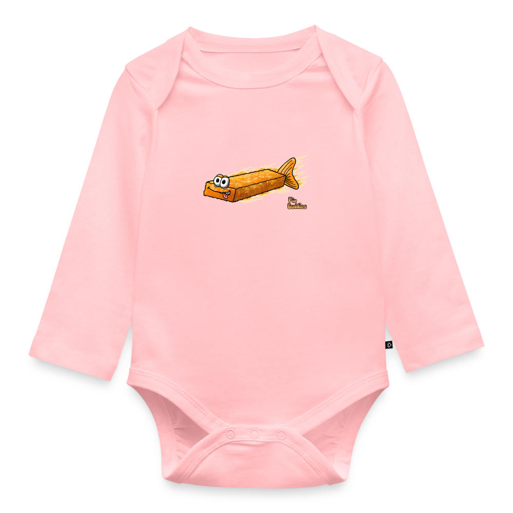 Fischstäbchen -  Bio-Langarm-Body - Rosa