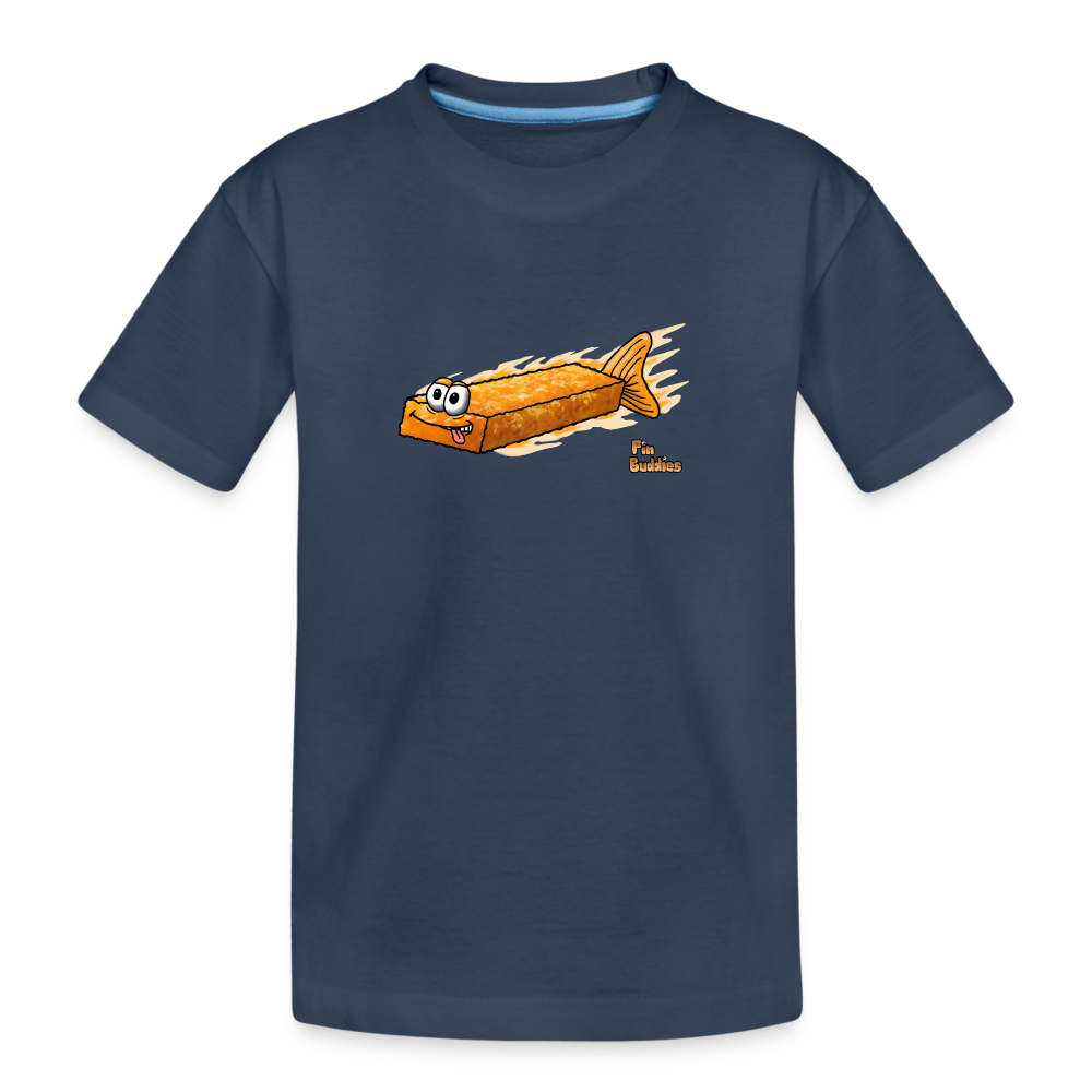 Fischstäbchen - Teenager Premium Bio T-Shirt - Navy