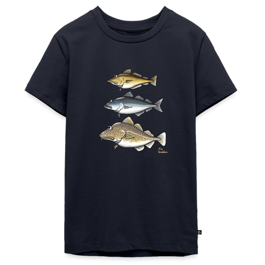 Norwegen-Triple  - Teenager Premium Bio T-Shirt - Navy