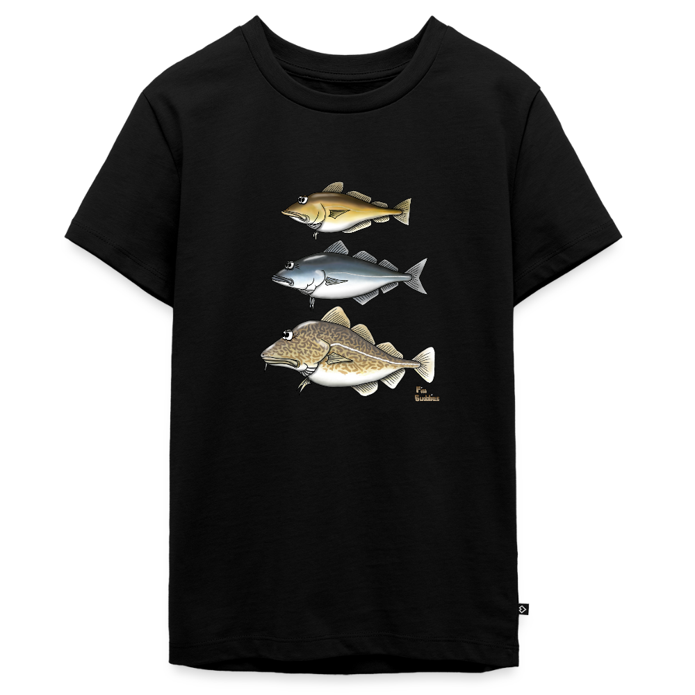 Norwegen-Triple  - Teenager Premium Bio T-Shirt - Schwarz