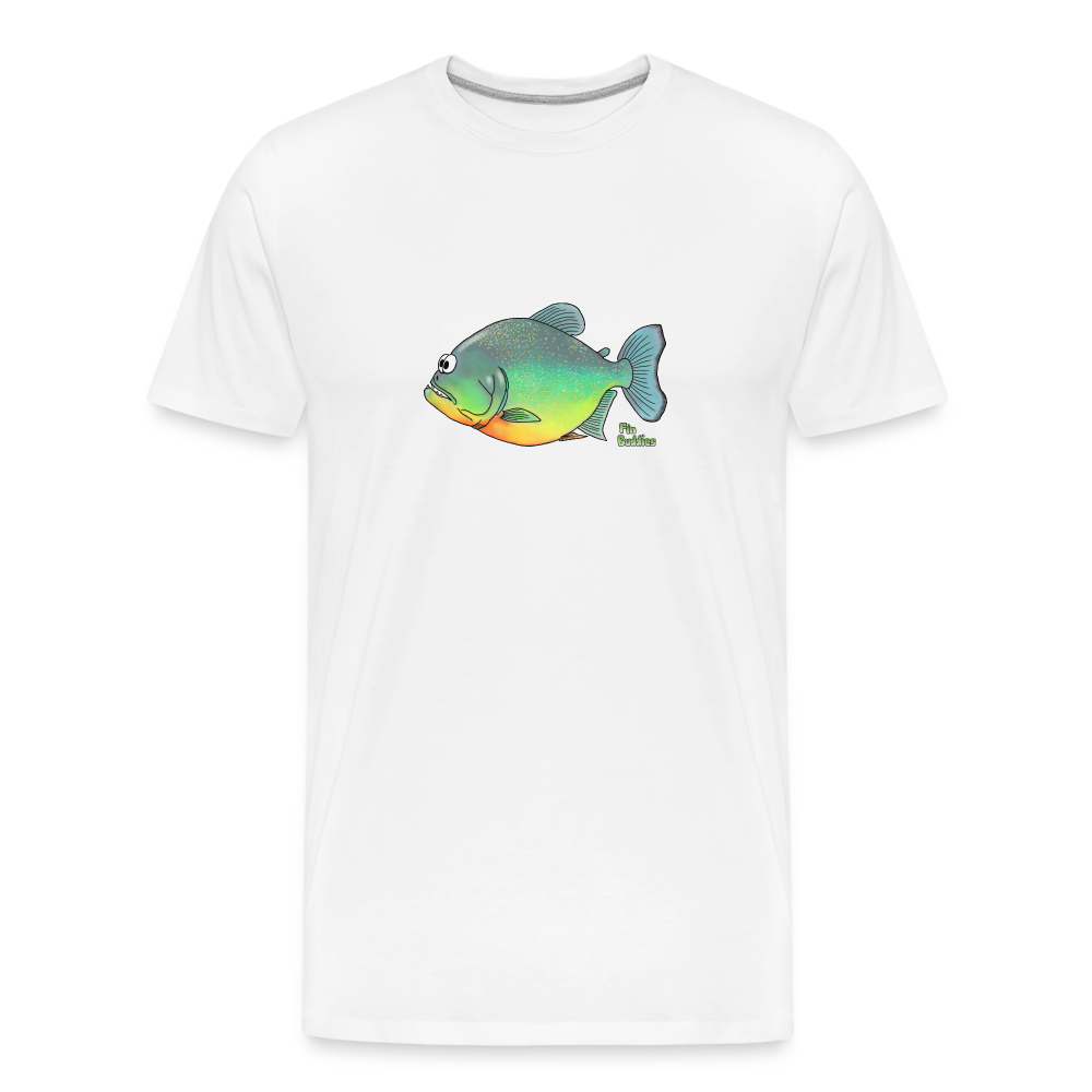 Piranha - Männer Premium Bio T-Shirt - Weiß