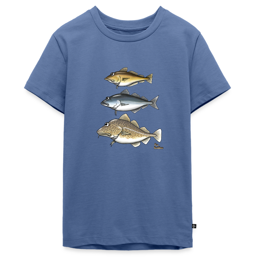 Norwegen-Triple  - Teenager Premium Bio T-Shirt - Taubenblau