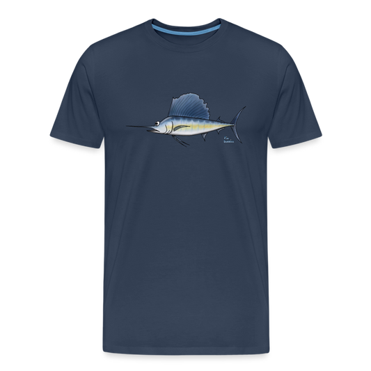 Segelfisch / Sailfish - Männer Premium Bio T-Shirt - Navy