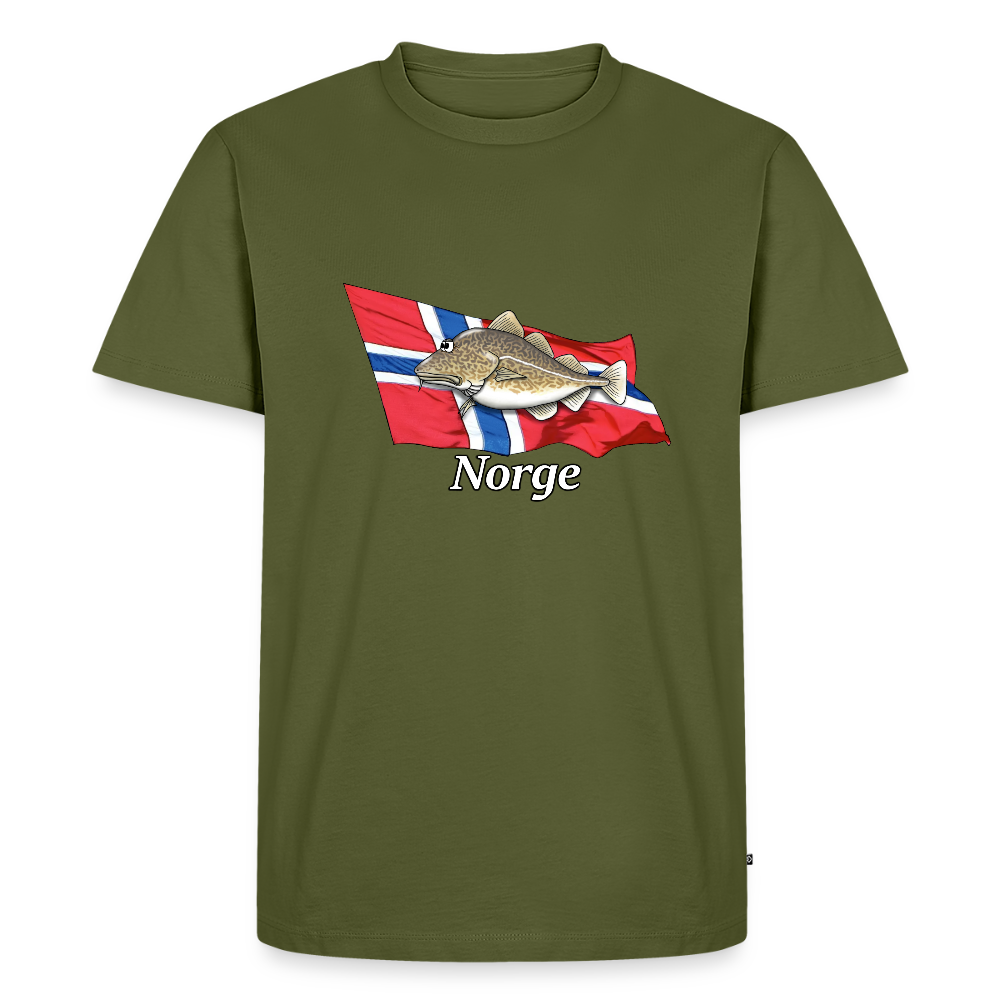 Norge-Dorsch - Männer Premium Bio T-Shirt - Khaki