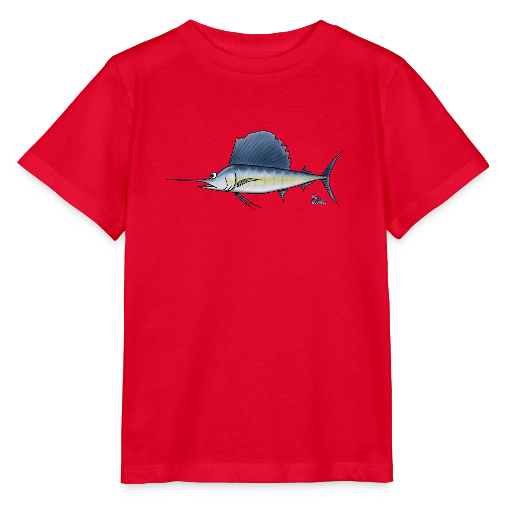 Segelfisch / Sailfisch - Kinder Bio-T-Shirt - Rot