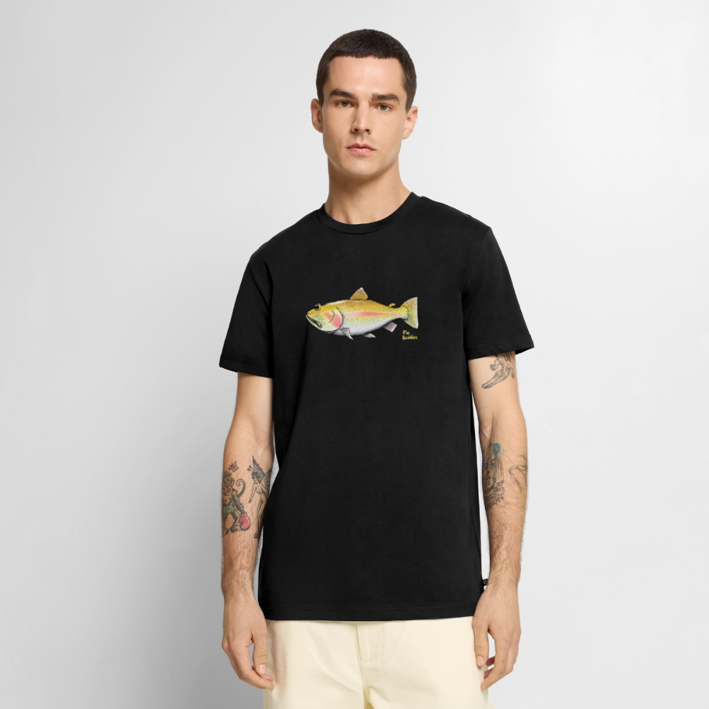 Goldforelle - Männer Premium Bio T-Shirt - Schwarz
