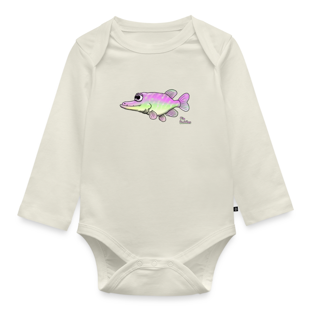 Girlie Pike - Baby Bio-Langarm-Body - Naturweiß