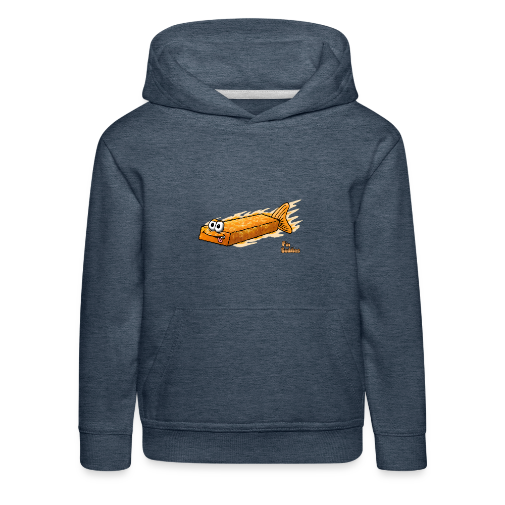 Fischstäbchen - Kinder Premium Hoodie - Jeansblau