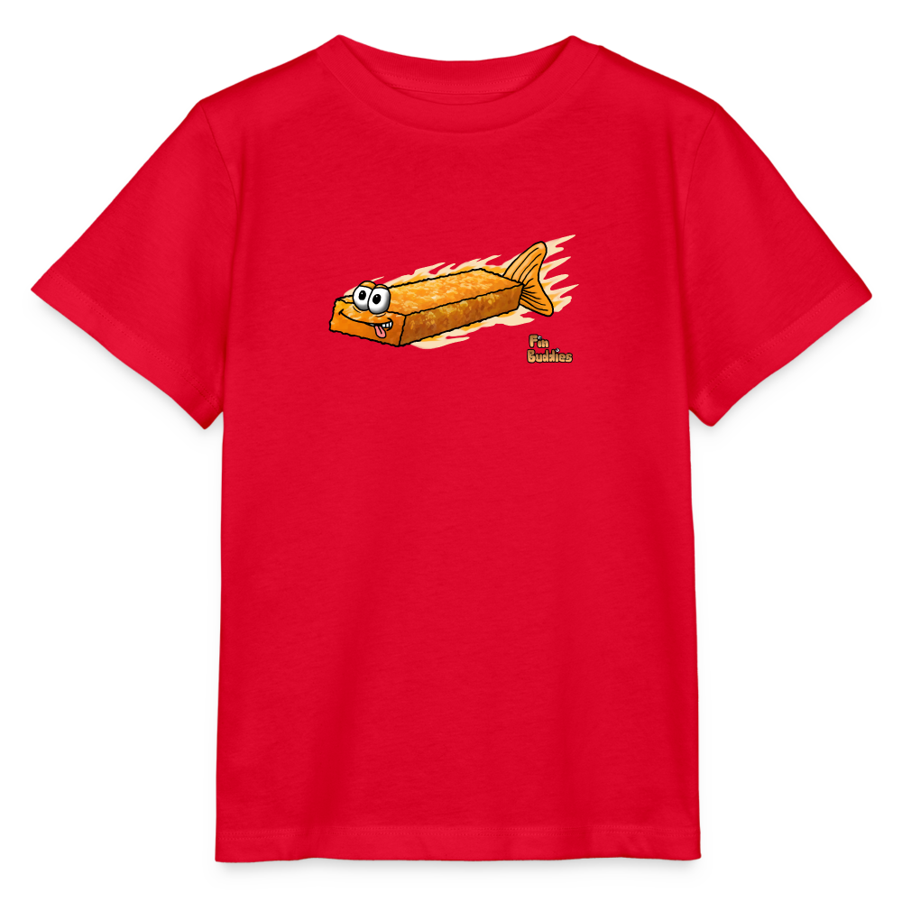 Fischstäbchen - Kinder Bio-T-Shirt - Rot