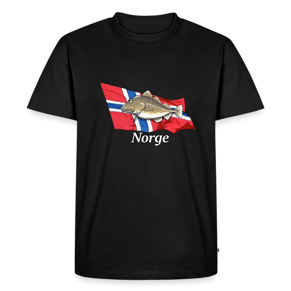 Norge-Dorsch - Männer Premium Bio T-Shirt - Schwarz