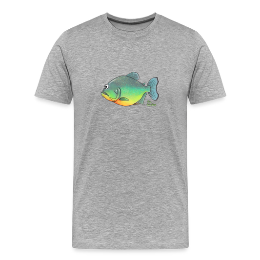 Piranha - Männer Premium Bio T-Shirt - Grau meliert