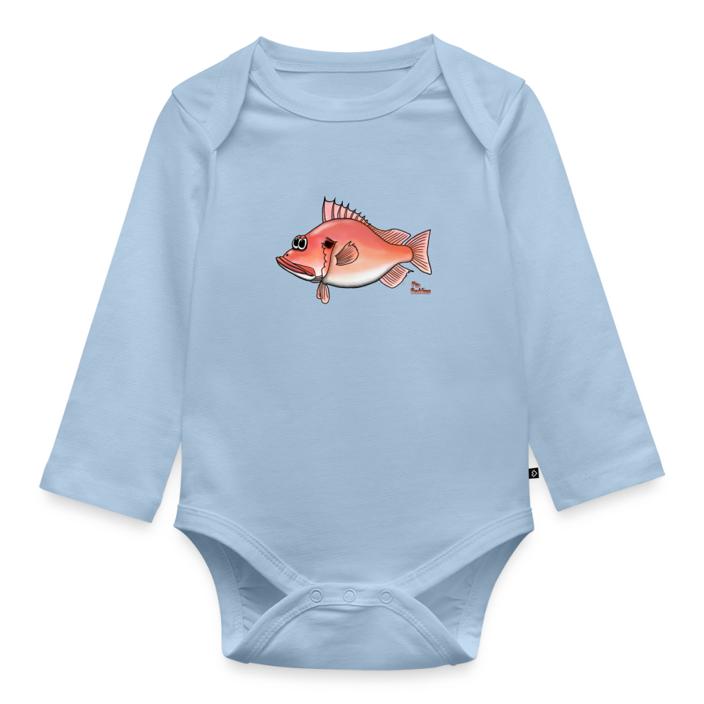 Rotbarsch - Baby Bio-Langarm-Body - Hellblau