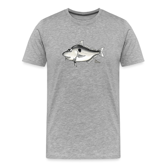 Schellfisch - Männer Premium Bio T-Shirt - Grau meliert