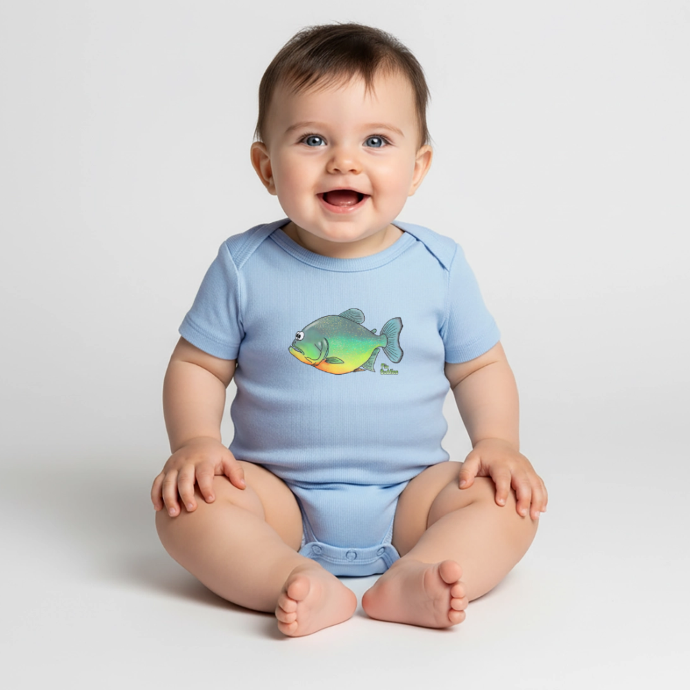 Piranha - Baby Bio-Kurzarm-Body - Hellblau