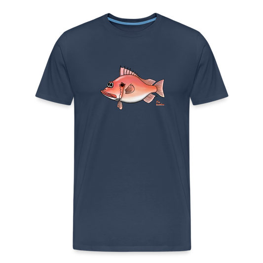 Rotbarsch - Männer Premium Bio T-Shirt - Navy