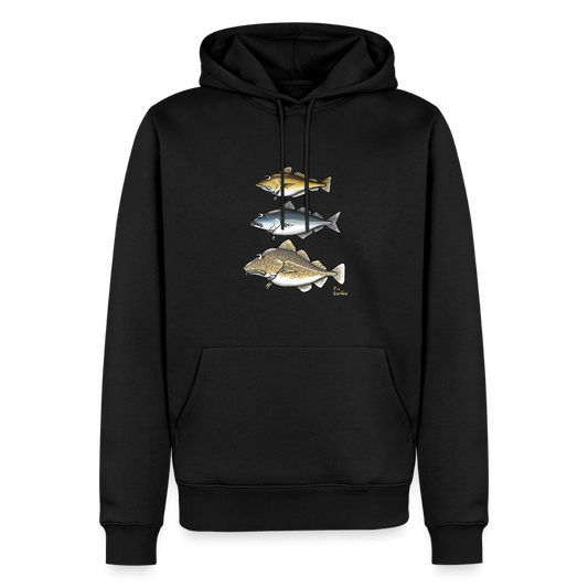 Dorsch Seelachs Pollack Triple - Männer Hoodie - Schwarz