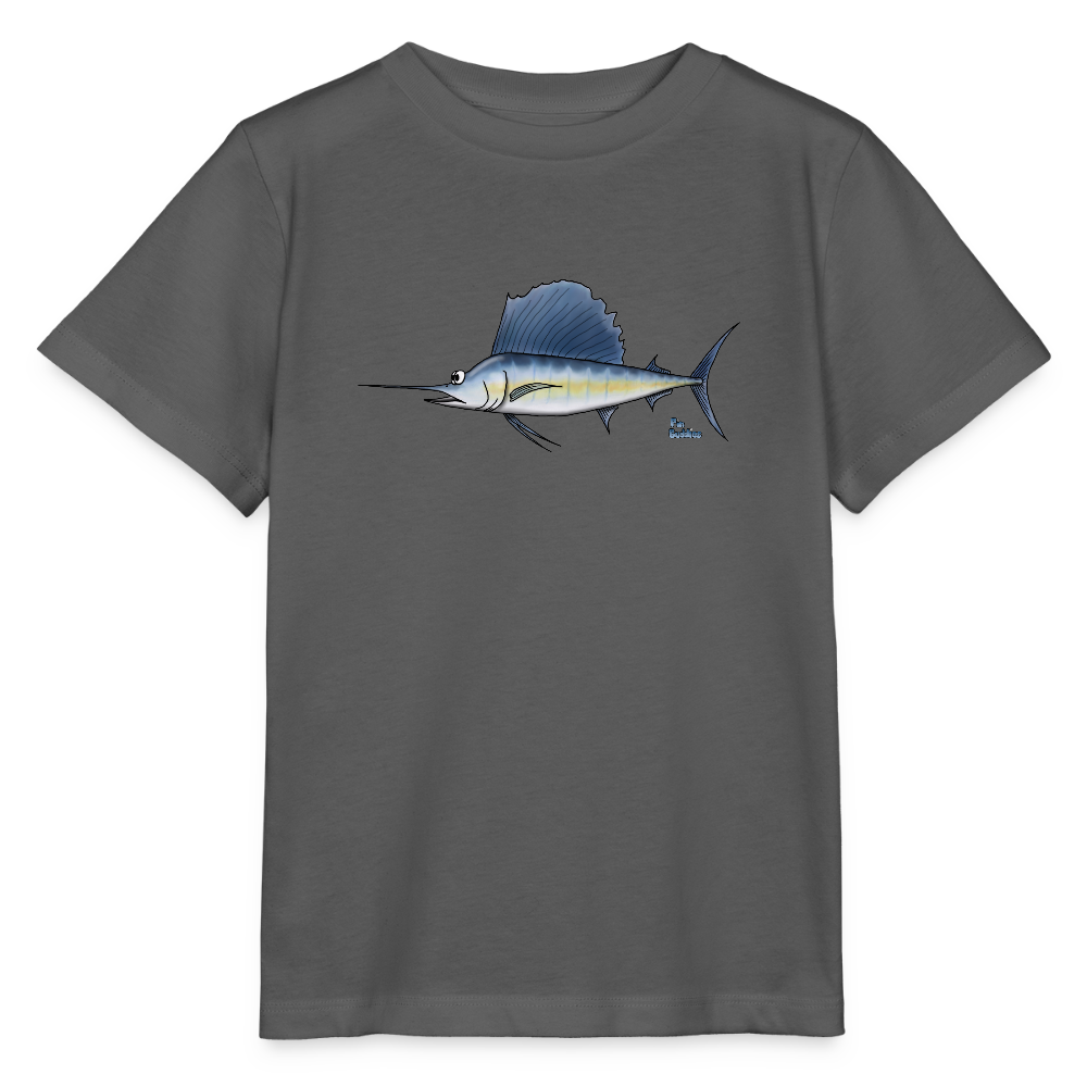 Segelfisch / Sailfisch - Kinder Bio-T-Shirt - Anthrazit