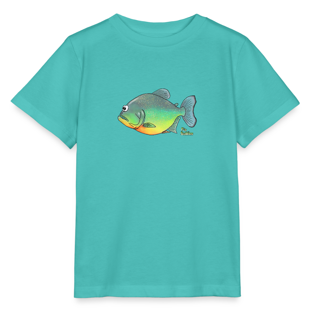 Piranha - Kinder Bio-T-Shirt - Poolblau
