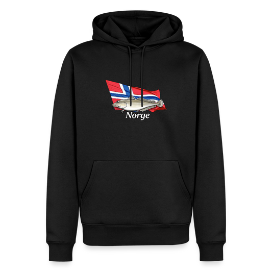 Norge Leng – Angler Hoodie mit Fischmotiv aus Bio-Baumwolle – Fin Buddies